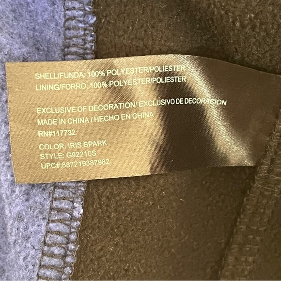 Zeroxposur Mid-weight Fleece Hooded Jacket IRIS SPARK Women's Size Medium Blue - Picture 4 of 12